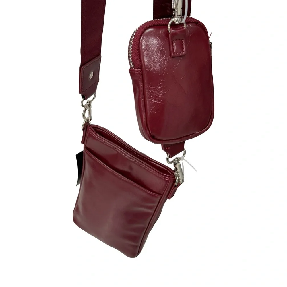 Madden Girl Deep Maroon Crossbody Bag NEW BOX32BAGS
